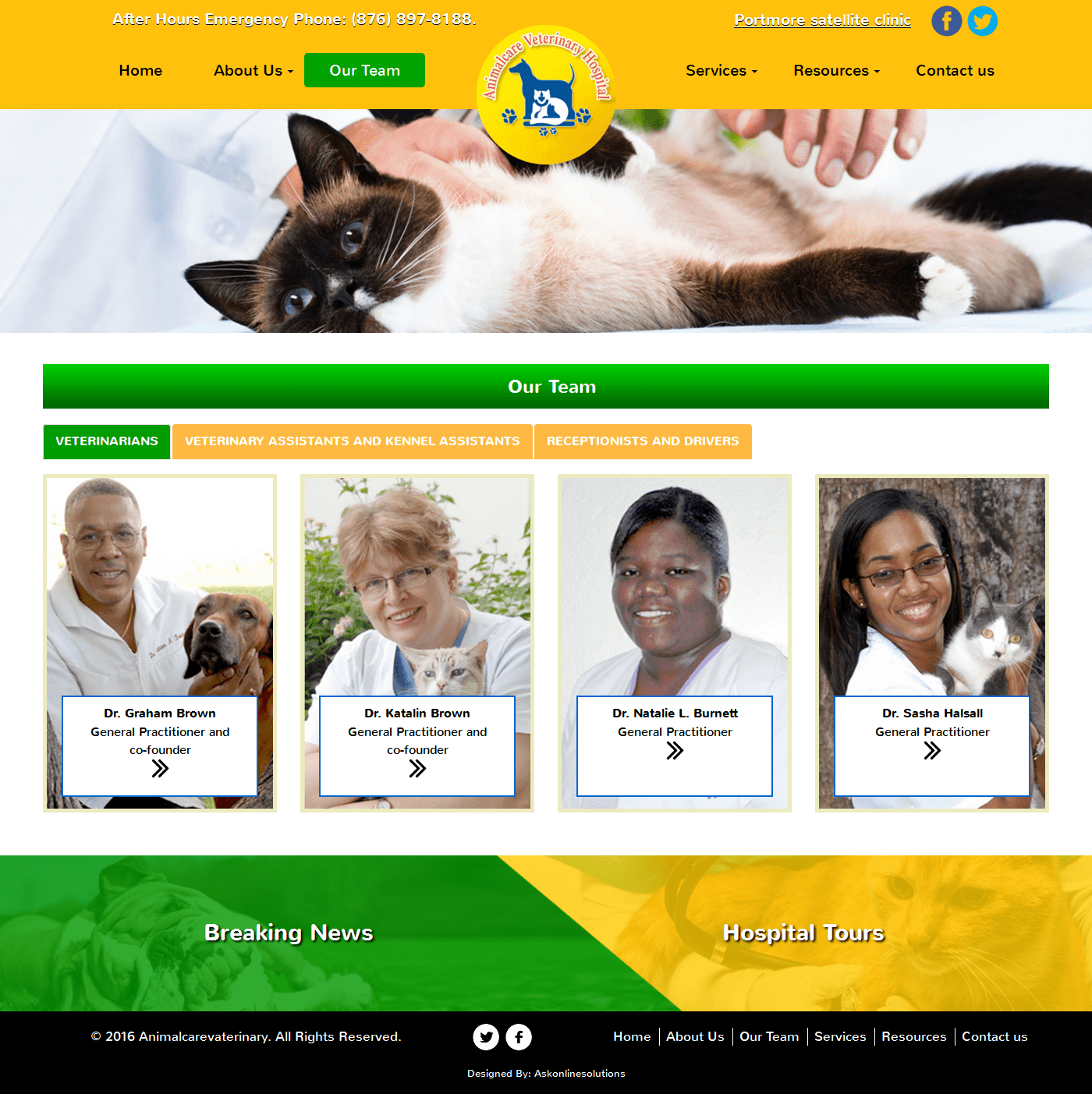 Ask Online Solutions Portfolio Animal Care Team
